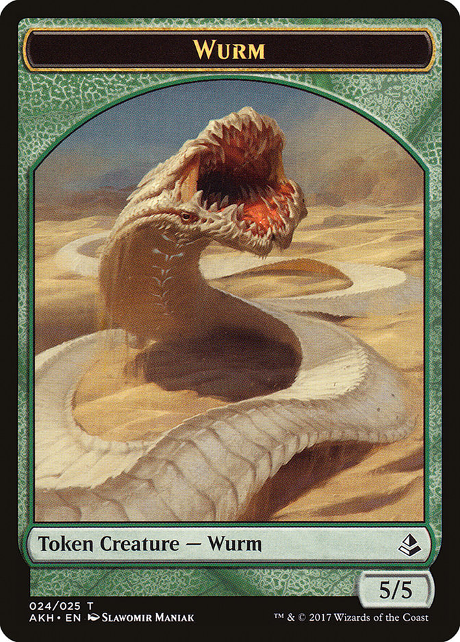 Unwavering Initiate // Wurm Double-Sided Token [Amonkhet Tokens] | Gear Gaming Fayetteville