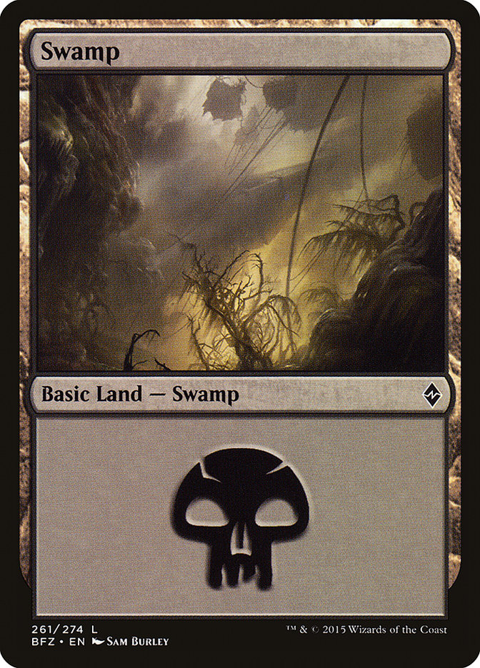 Swamp (261) [Battle for Zendikar] | Gear Gaming Fayetteville