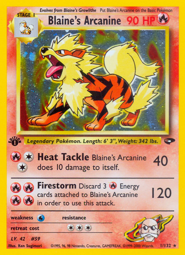 Blaine's Arcanine (1/132) [Gym Challenge 1st Edition] | Gear Gaming Fayetteville