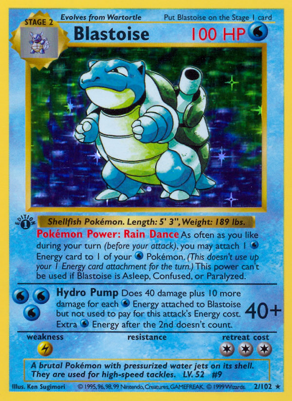 Blastoise (2/102) (Shadowless) [Base Set 1st Edition] | Gear Gaming Fayetteville