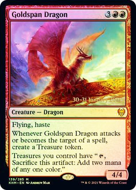 Goldspan Dragon [Kaldheim Prerelease Promos] | Gear Gaming Fayetteville