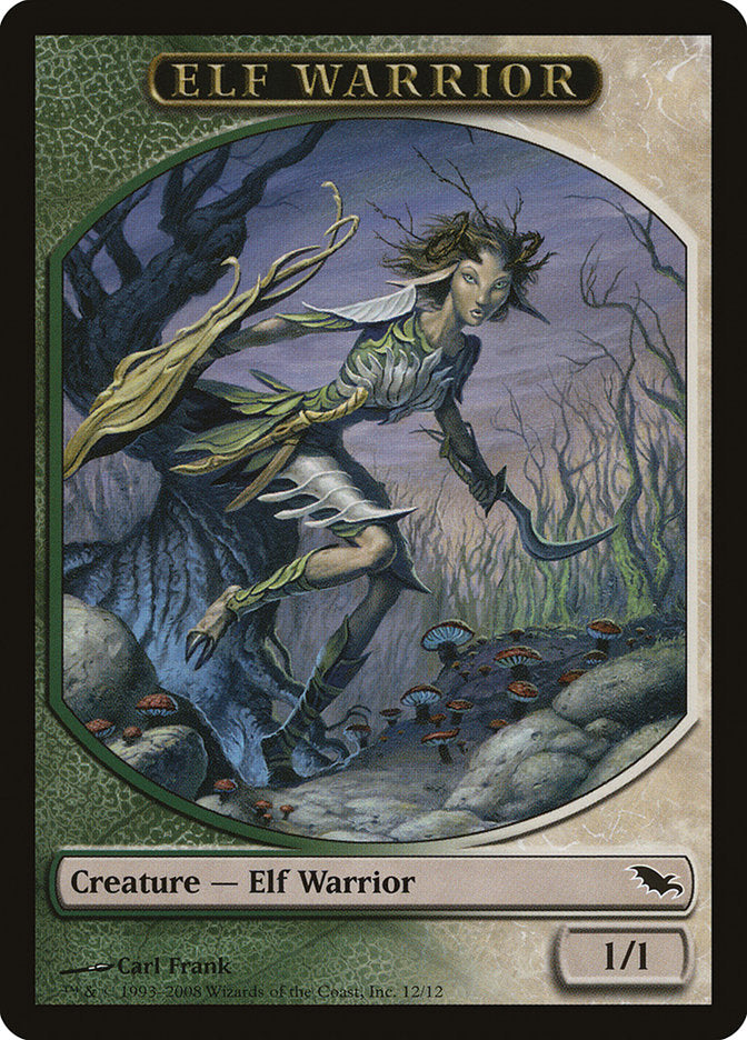 Elf Warrior Token (12/12) [Shadowmoor Tokens] | Gear Gaming Fayetteville