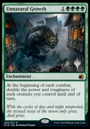 Unnatural Growth (Promo Pack) [Innistrad: Midnight Hunt Promos] | Gear Gaming Fayetteville