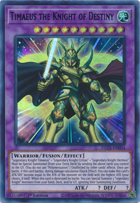 Timaeus the Knight of Destiny (Green) [DLCS-EN054] Ultra Rare | Gear Gaming Fayetteville