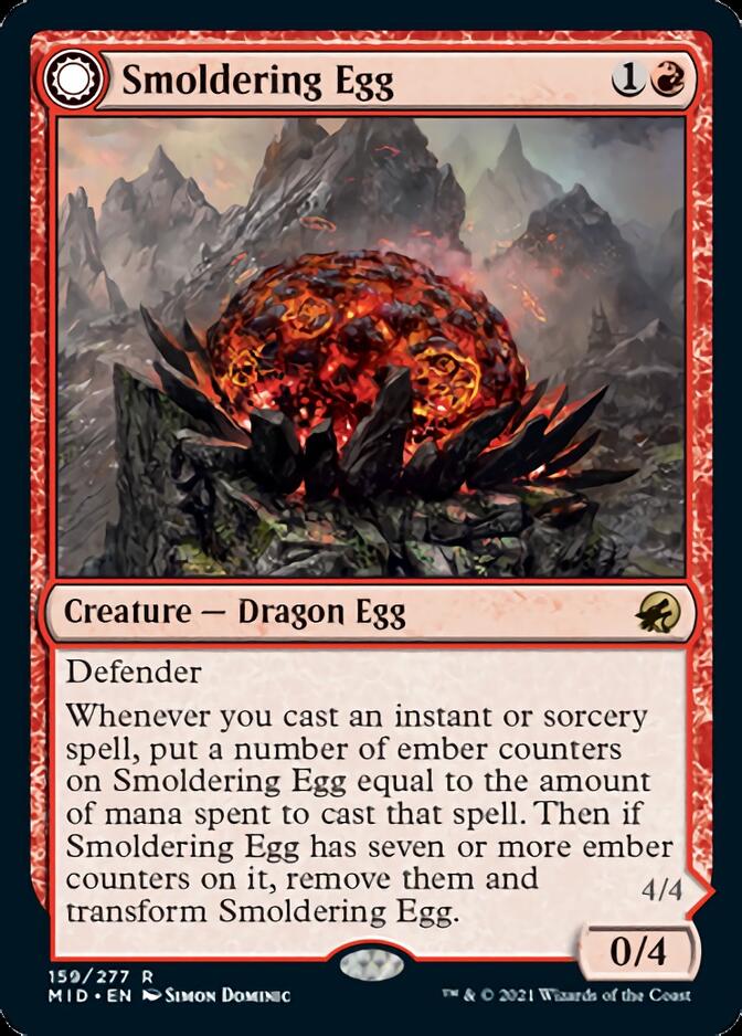 Smoldering Egg // Ashmouth Dragon [Innistrad: Midnight Hunt] | Gear Gaming Fayetteville