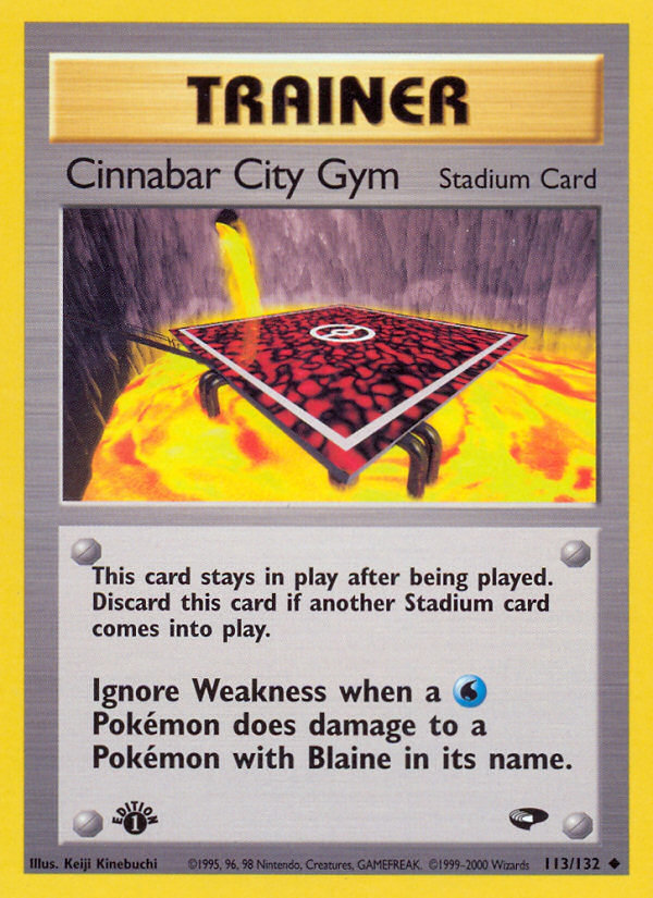 Cinnabar City Gym (113/132) [Gym Challenge 1st Edition] | Gear Gaming Fayetteville