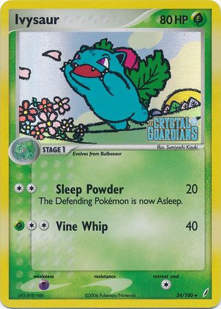 Ivysaur (34/100) (Stamped) [EX: Crystal Guardians] | Gear Gaming Fayetteville