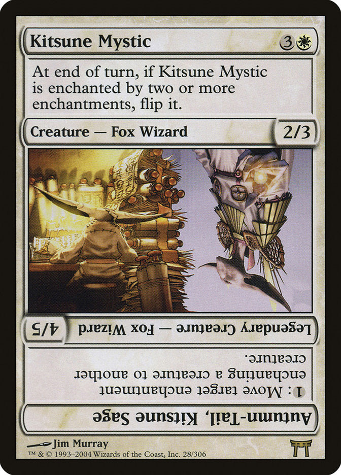 Kitsune Mystic // Autumn-Tail, Kitsune Sage [Champions of Kamigawa] | Gear Gaming Fayetteville