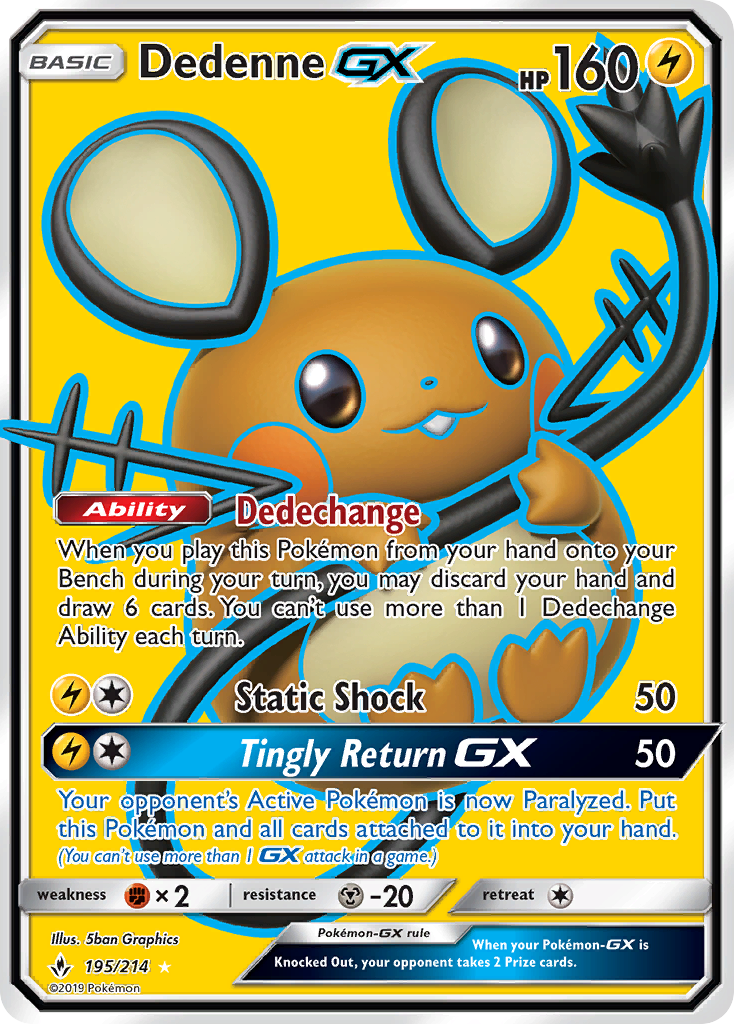 Dedenne GX (195/214) [Sun & Moon: Unbroken Bonds] | Gear Gaming Fayetteville