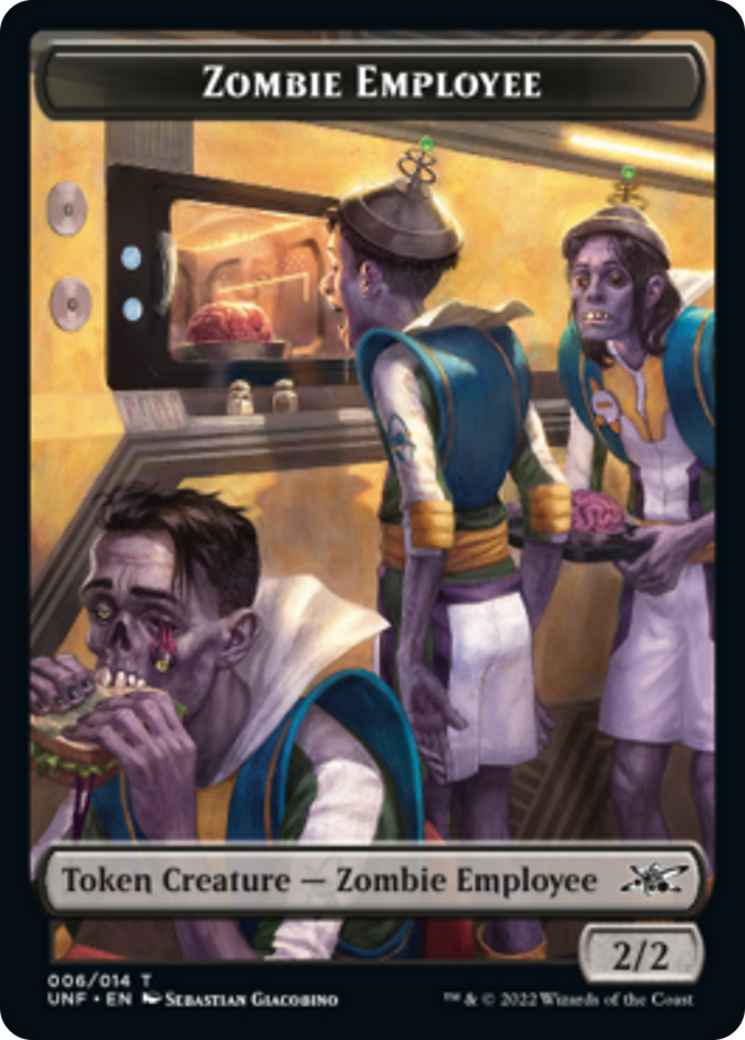 Zombie Employee // Food (010) Double-Sided Token [Unfinity Tokens] | Gear Gaming Fayetteville