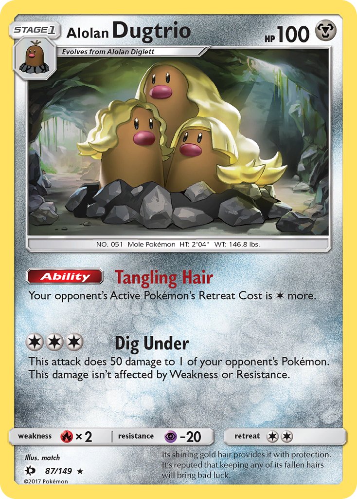 Alolan Dugtrio (87/149) (Cosmos Holo) (Blister Exclusive) [Sun & Moon: Base Set] | Gear Gaming Fayetteville