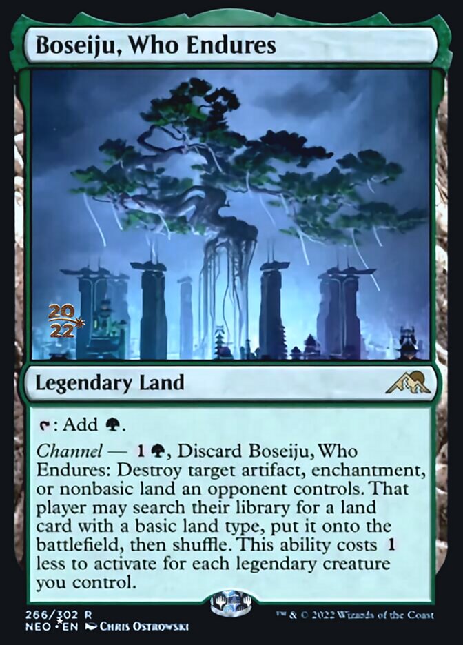 Boseiju, Who Endures [Kamigawa: Neon Dynasty Prerelease Promos] | Gear Gaming Fayetteville