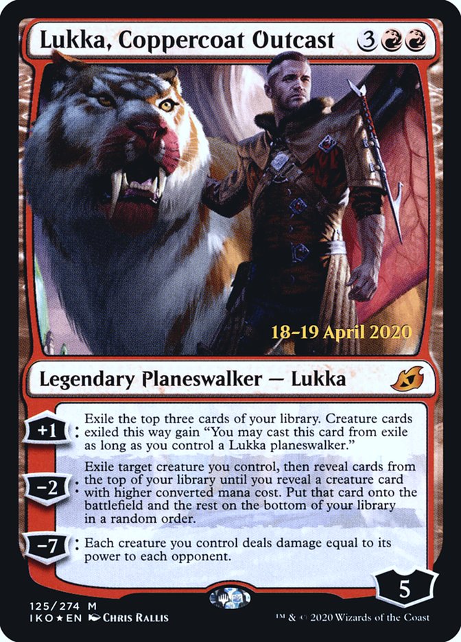 Lukka, Coppercoat Outcast [Ikoria: Lair of Behemoths Prerelease Promos] | Gear Gaming Fayetteville