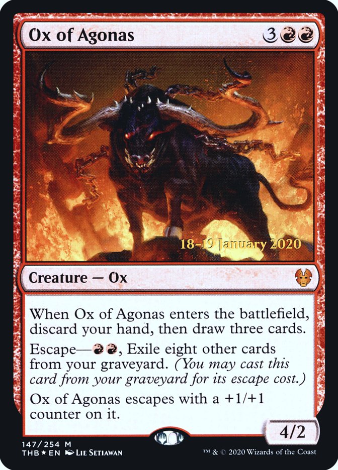 Ox of Agonas [Theros Beyond Death Prerelease Promos] | Gear Gaming Fayetteville