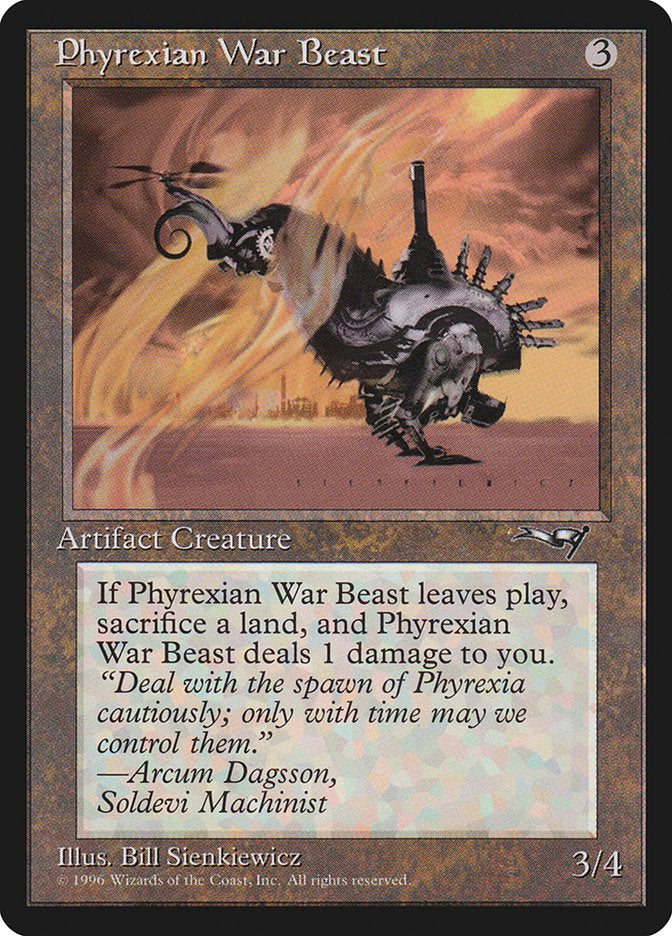 Phyrexian War Beast (Signature on Right) [Alliances] | Gear Gaming Fayetteville