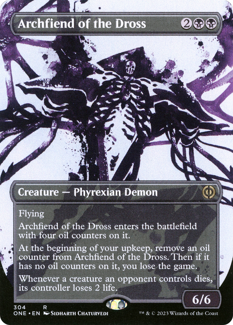 Archfiend of the Dross (Borderless Ichor) [Phyrexia: All Will Be One] | Gear Gaming Fayetteville