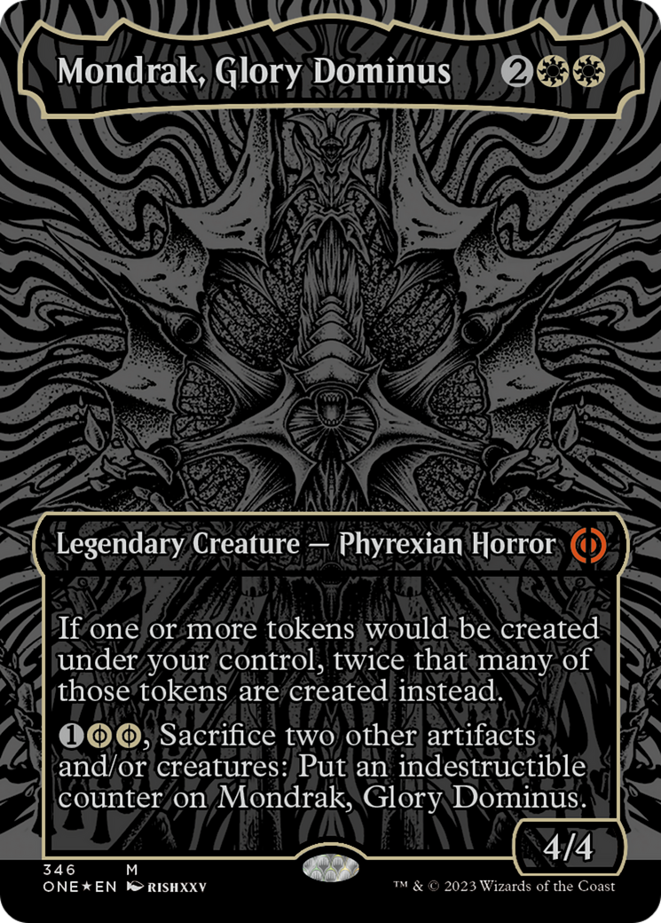 Mondrak, Glory Dominus (Oil Slick Raised Foil) [Phyrexia: All Will Be One] | Gear Gaming Fayetteville