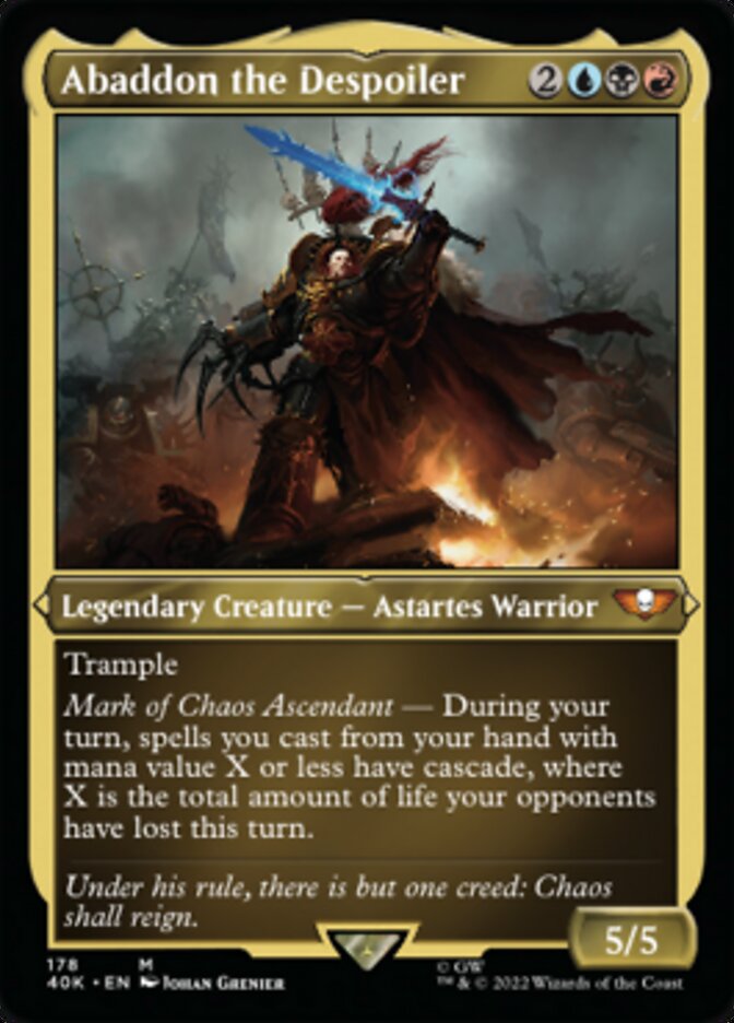 Abaddon the Despoiler (Display Commander) (Surge Foil) [Warhammer 40,000] | Gear Gaming Fayetteville