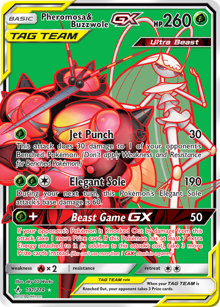 Pheromosa & Buzzwole GX (191/214) [Sun & Moon: Unbroken Bonds] | Gear Gaming Fayetteville