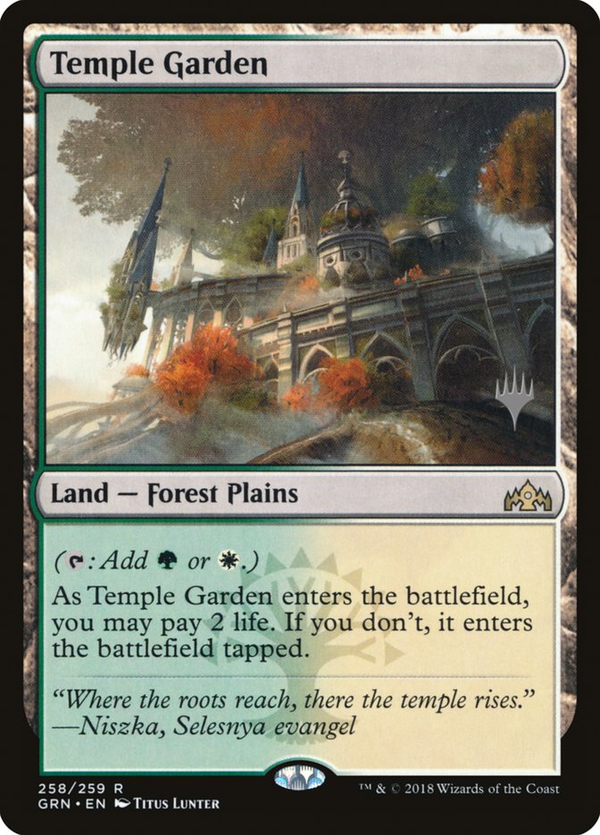 Temple Garden (Promo Pack) [Guilds of Ravnica Promos] | Gear Gaming Fayetteville