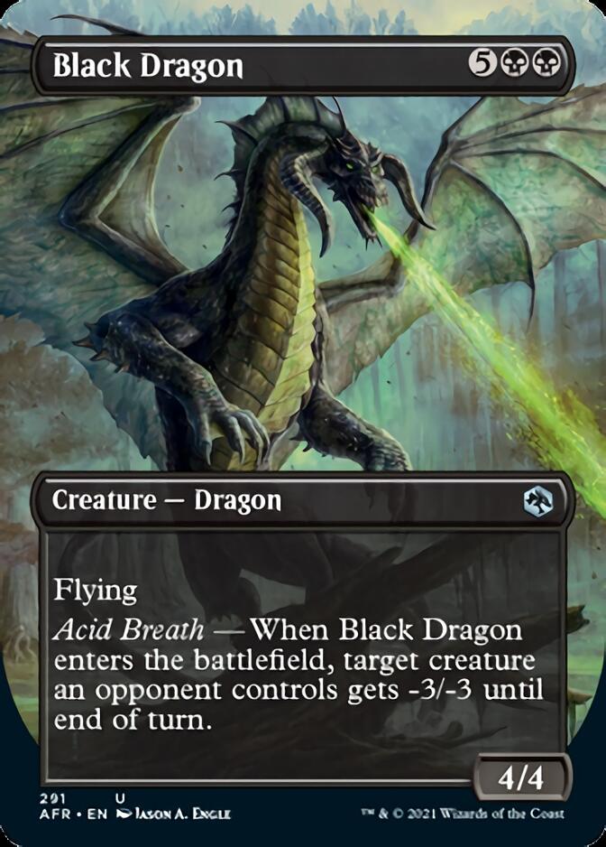 Black Dragon (Borderless Alternate Art) [Dungeons & Dragons: Adventures in the Forgotten Realms] | Gear Gaming Fayetteville