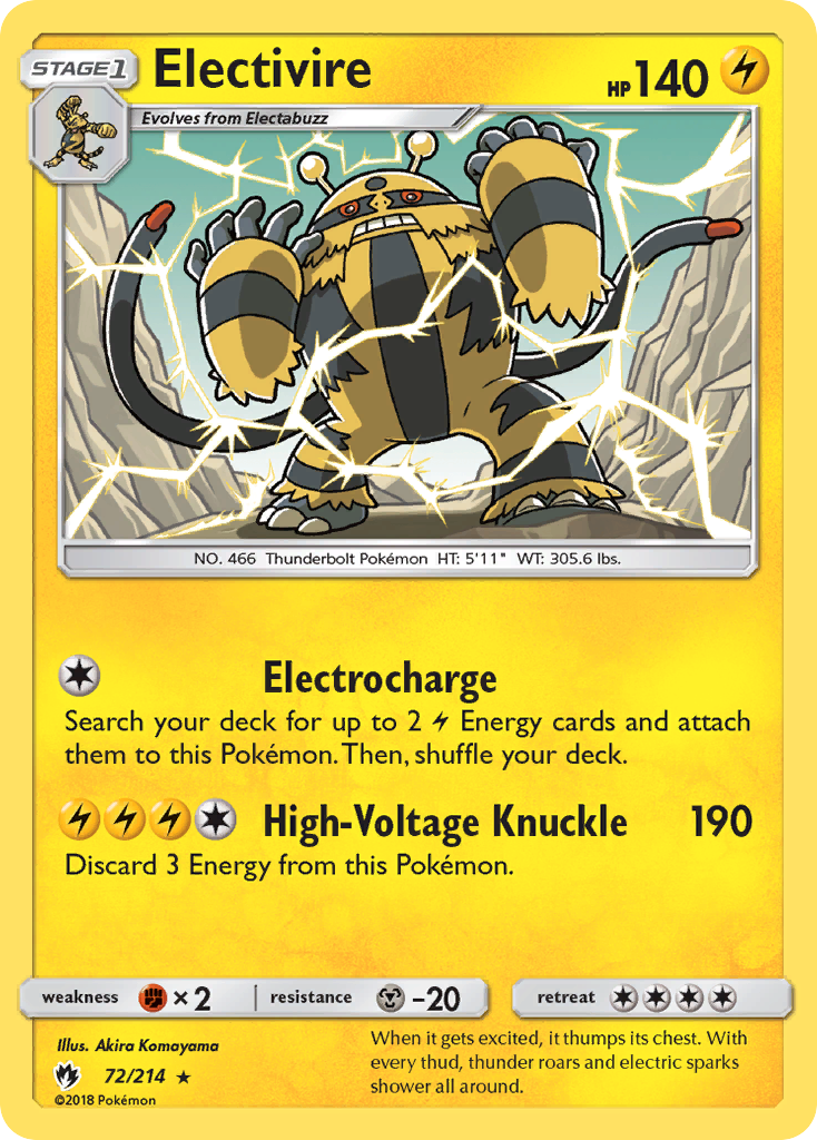 Electivire (72/214) [Sun & Moon: Lost Thunder] | Gear Gaming Fayetteville