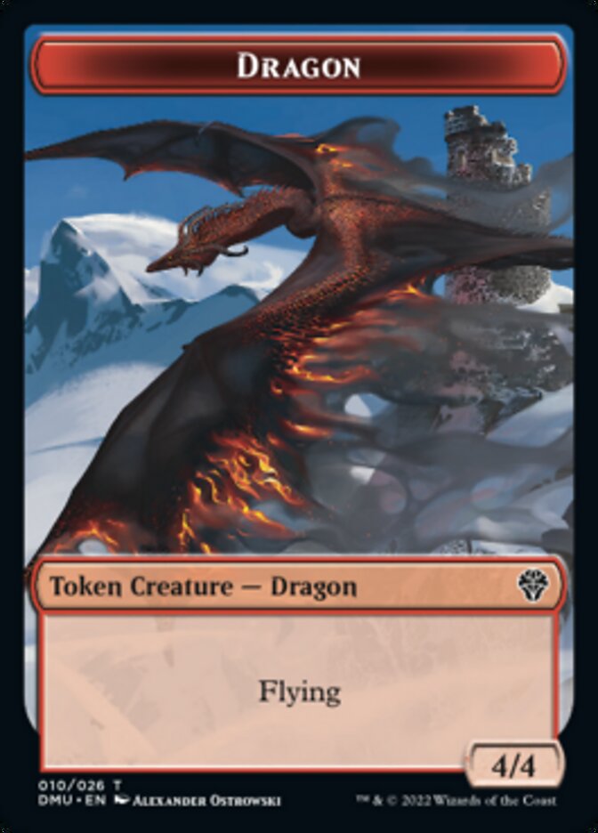 Bird (002) // Dragon Double-Sided Token [Dominaria United Tokens] | Gear Gaming Fayetteville