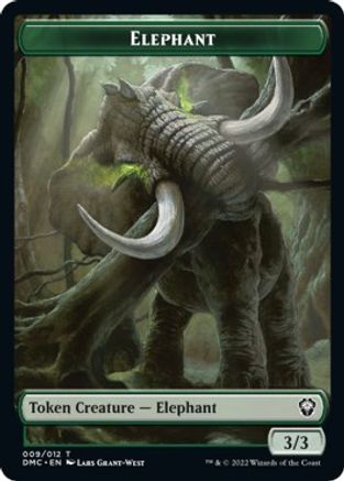 Elephant // Treasure Double-Sided Token [Dominaria United Commander Tokens] | Gear Gaming Fayetteville