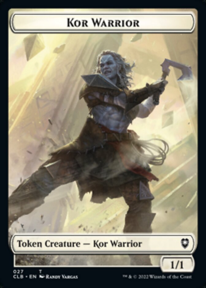 Kor Warrior // Wizard Double-Sided Token [Commander Legends: Battle for Baldur's Gate Tokens] | Gear Gaming Fayetteville