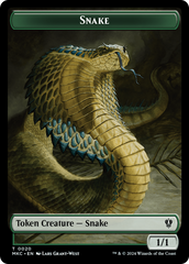 Snake // Morph Double-Sided Token [Murders at Karlov Manor Commander Tokens] | Gear Gaming Fayetteville