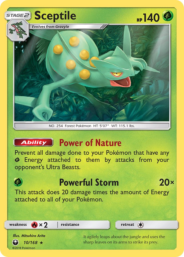 Sceptile (10/168) (Theme Deck Exclusive) [Sun & Moon: Celestial Storm] | Gear Gaming Fayetteville