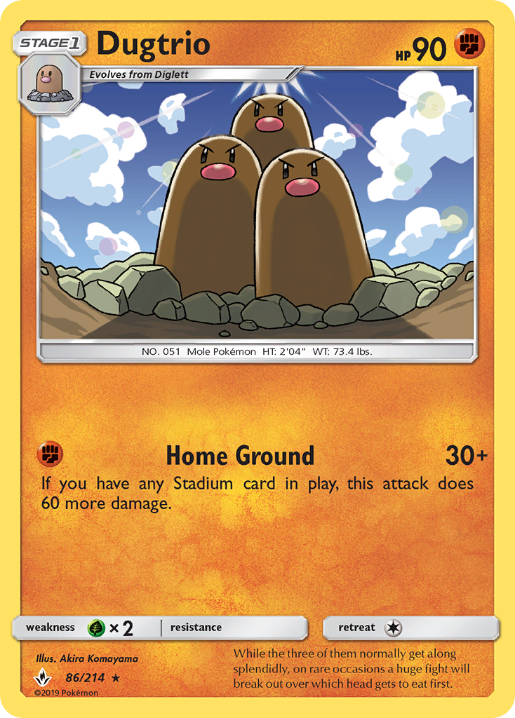 Dugtrio (86/214) [Sun & Moon: Unbroken Bonds] | Gear Gaming Fayetteville