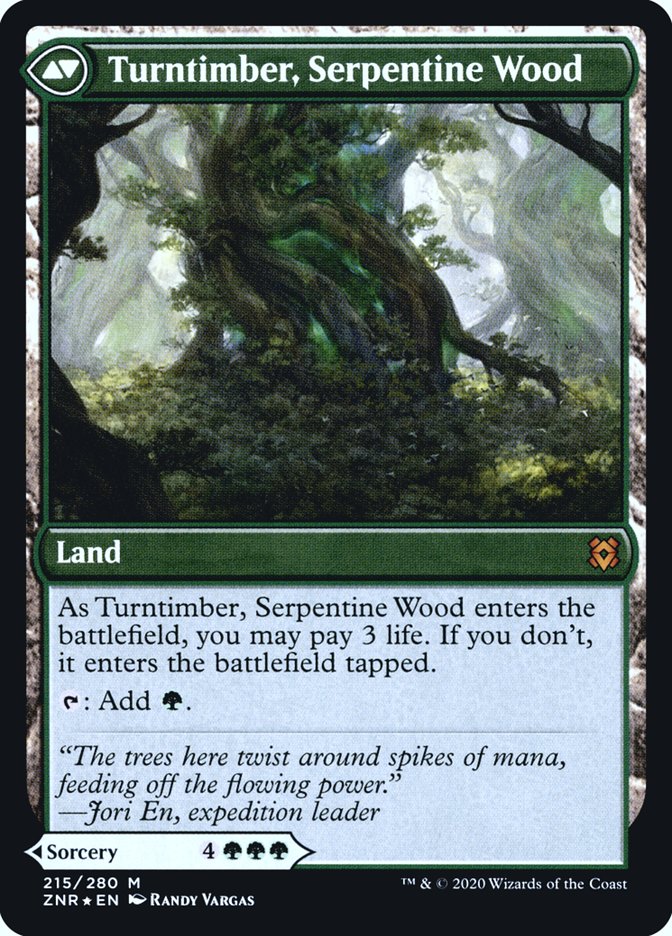 Turntimber Symbiosis // Turntimber, Serpentine Wood [Zendikar Rising Prerelease Promos] | Gear Gaming Fayetteville