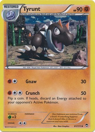 Tyrunt (61/111) (Cosmos Holo) [XY: Furious Fists] | Gear Gaming Fayetteville