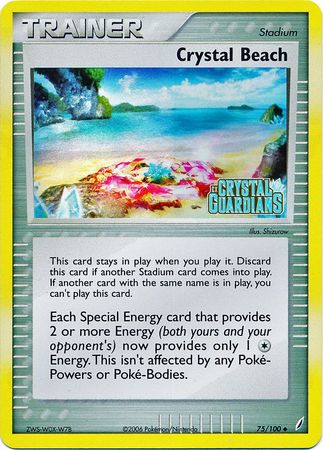 Crystal Beach (75/100) (Stamped) [EX: Crystal Guardians] | Gear Gaming Fayetteville