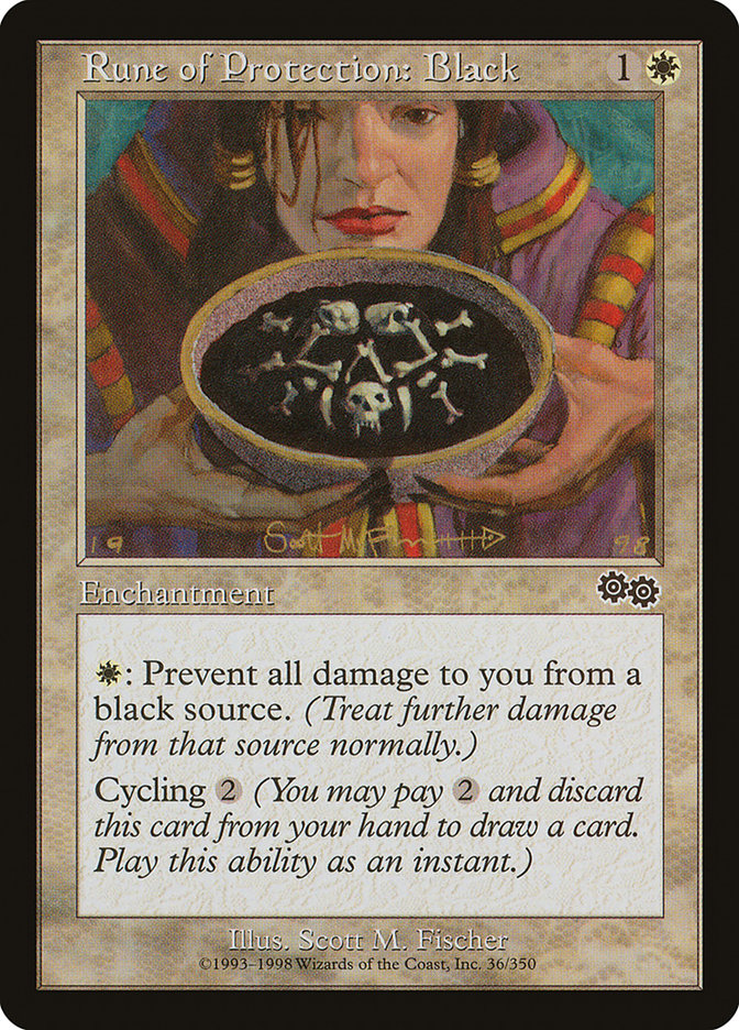 Rune of Protection: Black [Urza's Saga] | Gear Gaming Fayetteville