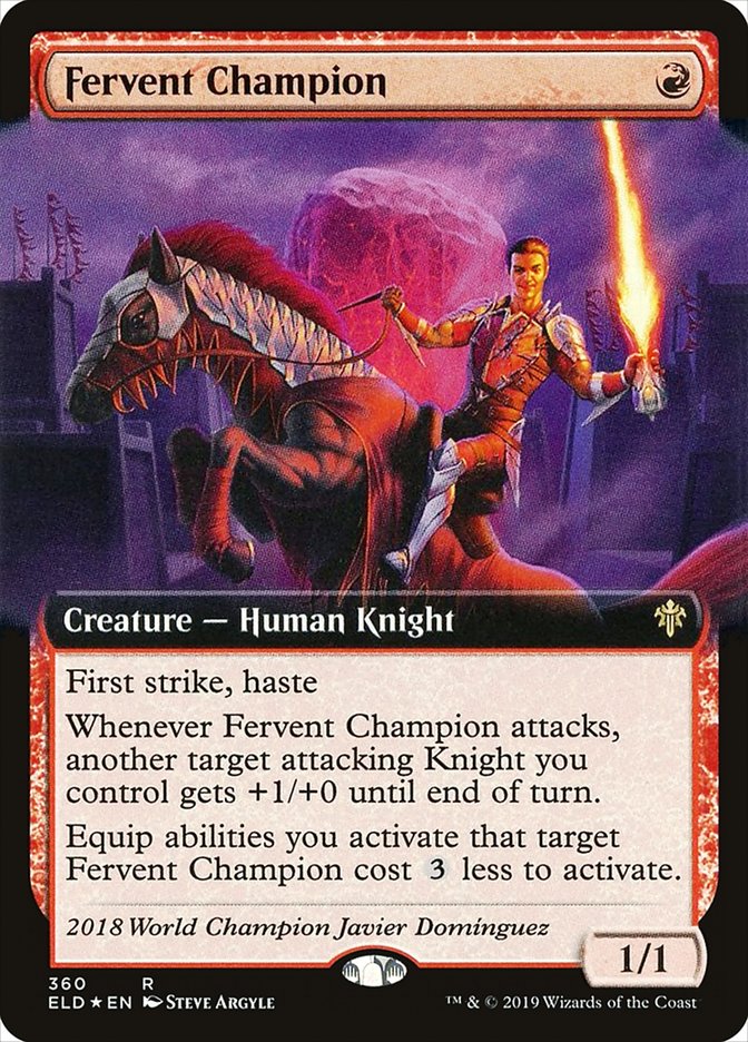 Fervent Champion (Extended Art) [Throne of Eldraine] | Gear Gaming Fayetteville