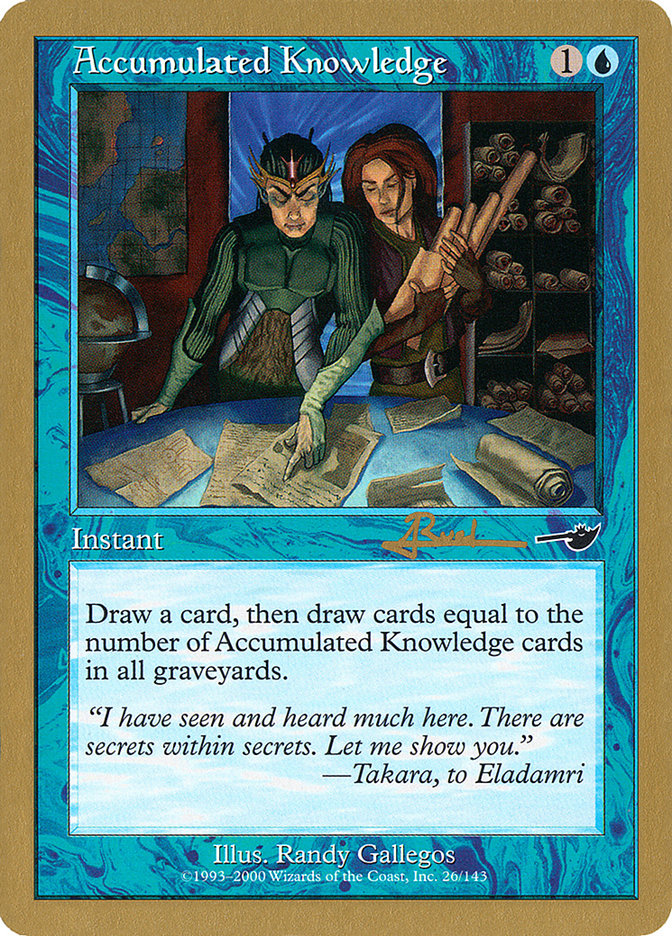 Accumulated Knowledge (Antoine Ruel) [World Championship Decks 2001] | Gear Gaming Fayetteville