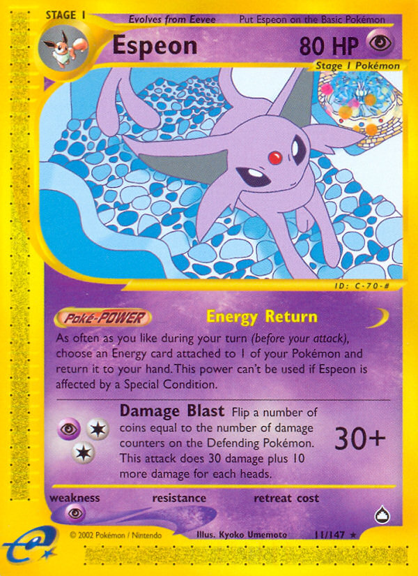 Espeon (11/147) [Aquapolis] | Gear Gaming Fayetteville