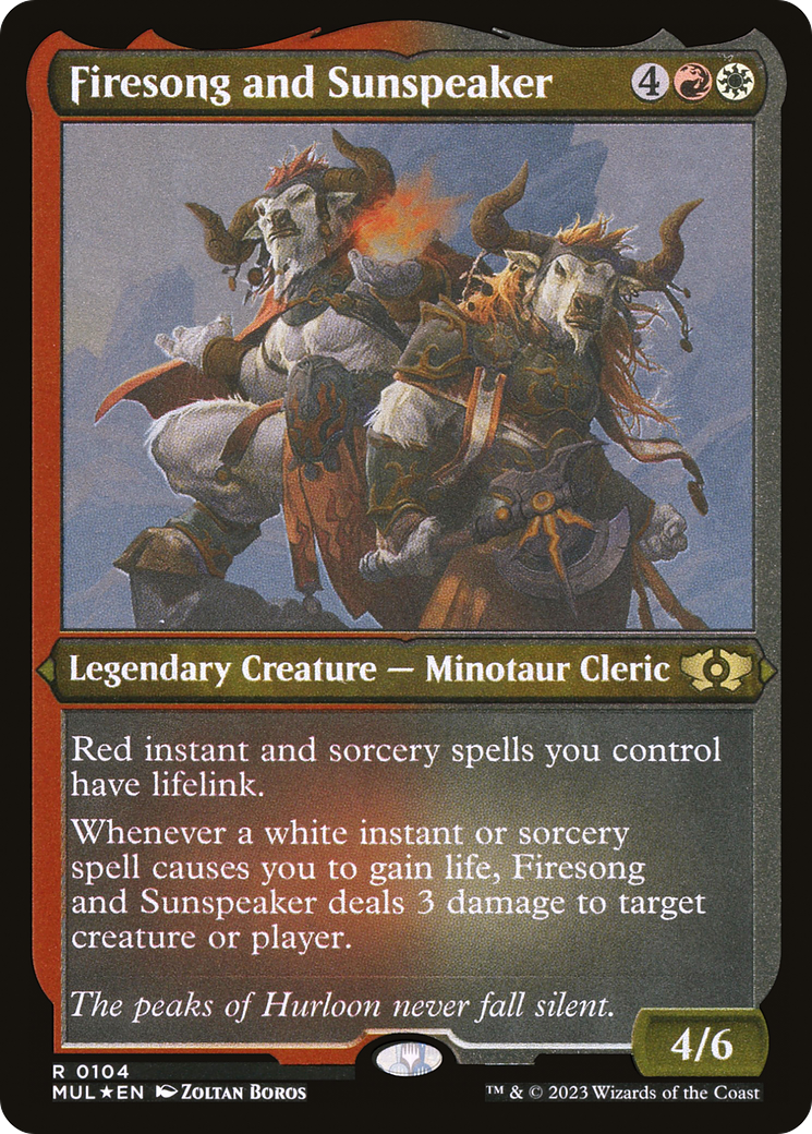 Firesong and Sunspeaker (Foil Etched) [Multiverse Legends] | Gear Gaming Fayetteville