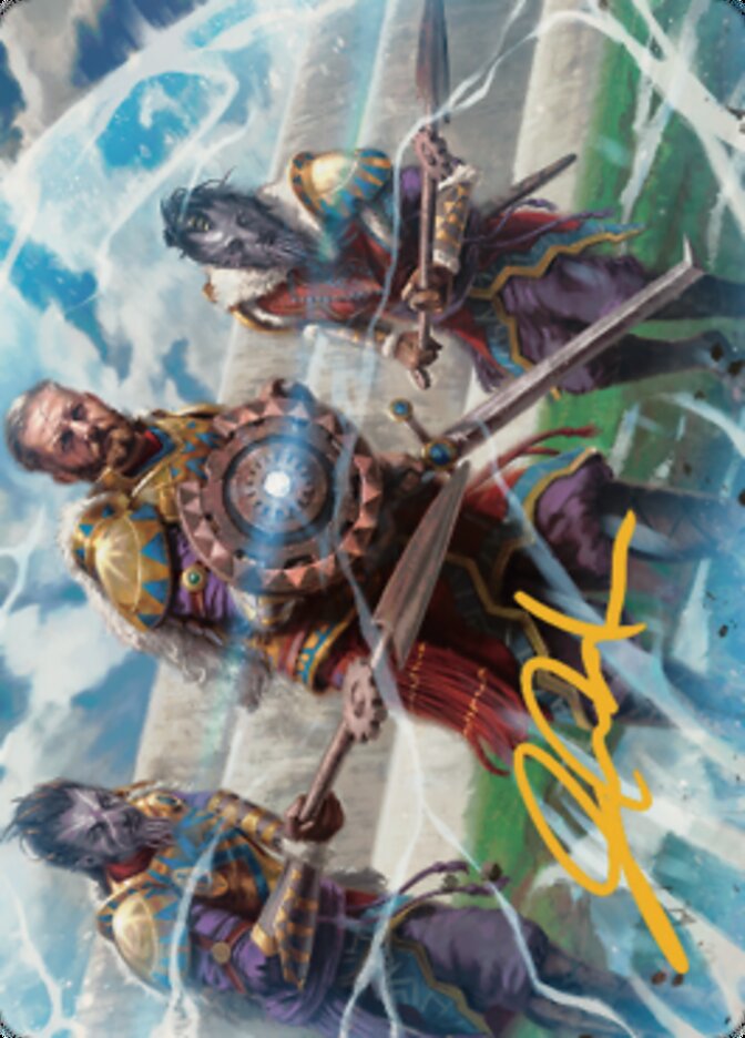 Argivian Phalanx Art Card (Gold-Stamped Signature) [Dominaria United Art Series] | Gear Gaming Fayetteville