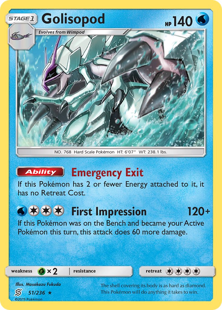 Golisopod (51/236) (Cosmos Holo) (Blister Exclusive) [Sun & Moon: Unified Minds] | Gear Gaming Fayetteville