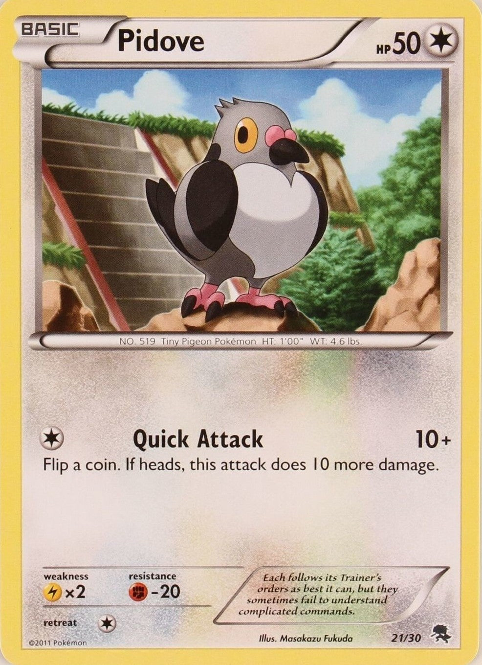 Pidove (21/30) [Black & White: Trainer Kit - Zoroark] | Gear Gaming Fayetteville