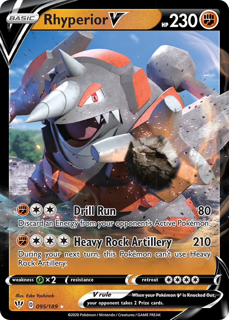 Rhyperior V (095/189) [Sword & Shield: Darkness Ablaze] | Gear Gaming Fayetteville