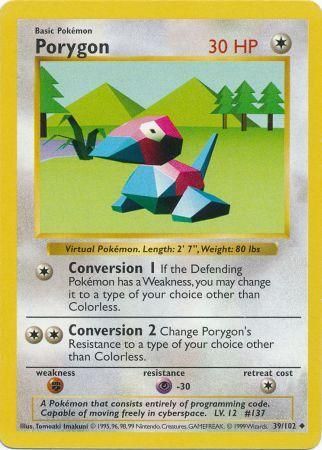 Porygon (39/102) [Base Set Shadowless Unlimited] | Gear Gaming Fayetteville