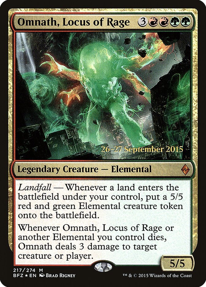 Omnath, Locus of Rage [Battle for Zendikar Prerelease Promos] | Gear Gaming Fayetteville