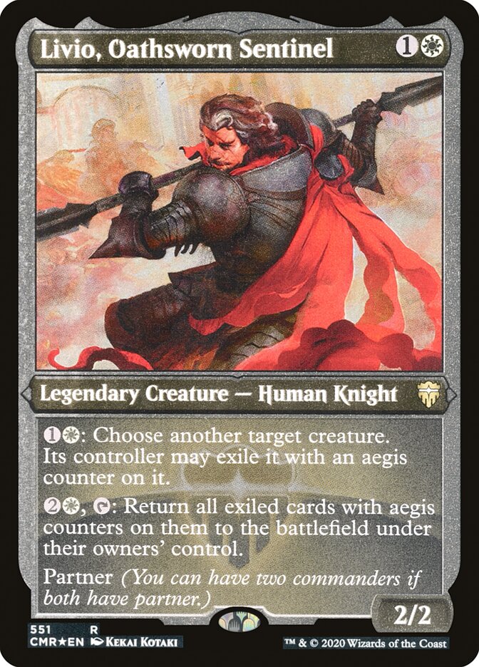 Livio, Oathsworn Sentinel (Etched) [Commander Legends] | Gear Gaming Fayetteville