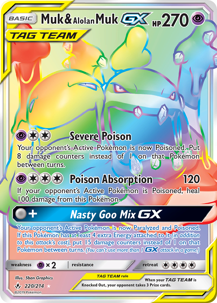 Muk & Alolan Muk GX (220/214) [Sun & Moon: Unbroken Bonds] | Gear Gaming Fayetteville