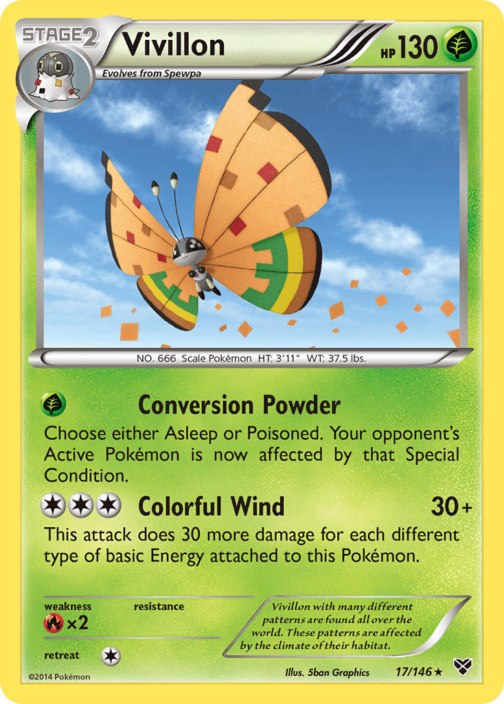 Vivillon (17/146) (High Plains Form/Orange Wings) [XY: Base Set] | Gear Gaming Fayetteville