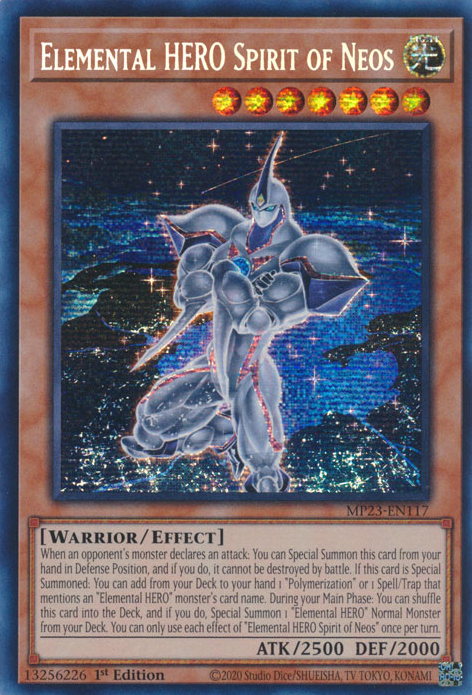 Elemental HERO Spirit of Neos [MP23-EN117] Prismatic Secret Rare | Gear Gaming Fayetteville